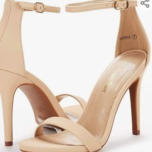 Dream Pairs Women's Nude Ankle Strap High Heels